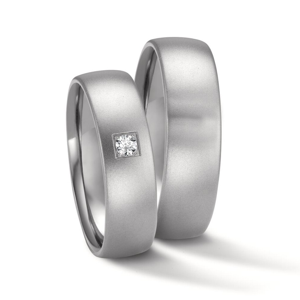 Eheringe aus Zirkonium matt Brillant TF52672