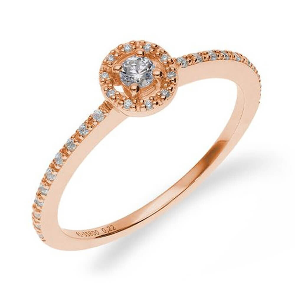 Verlobungsring Fantasy Pavé BR198 Rotgold