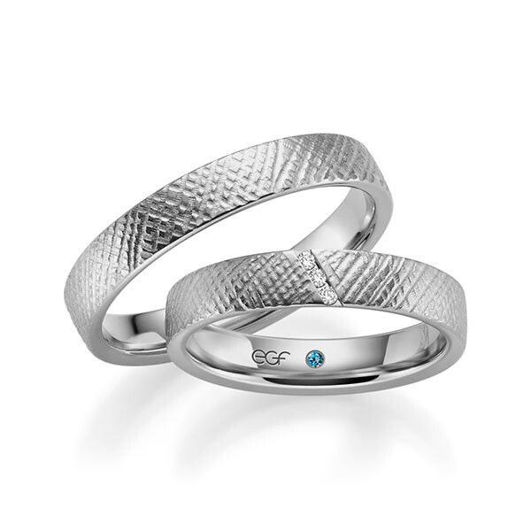 Trauringe Graugold Brillant F-1377-5