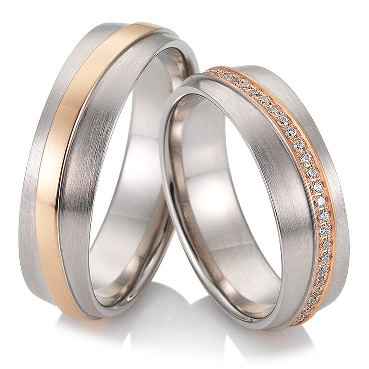 Eheringe Trauringe Bicolor Joy 48/04509 & 48/04510