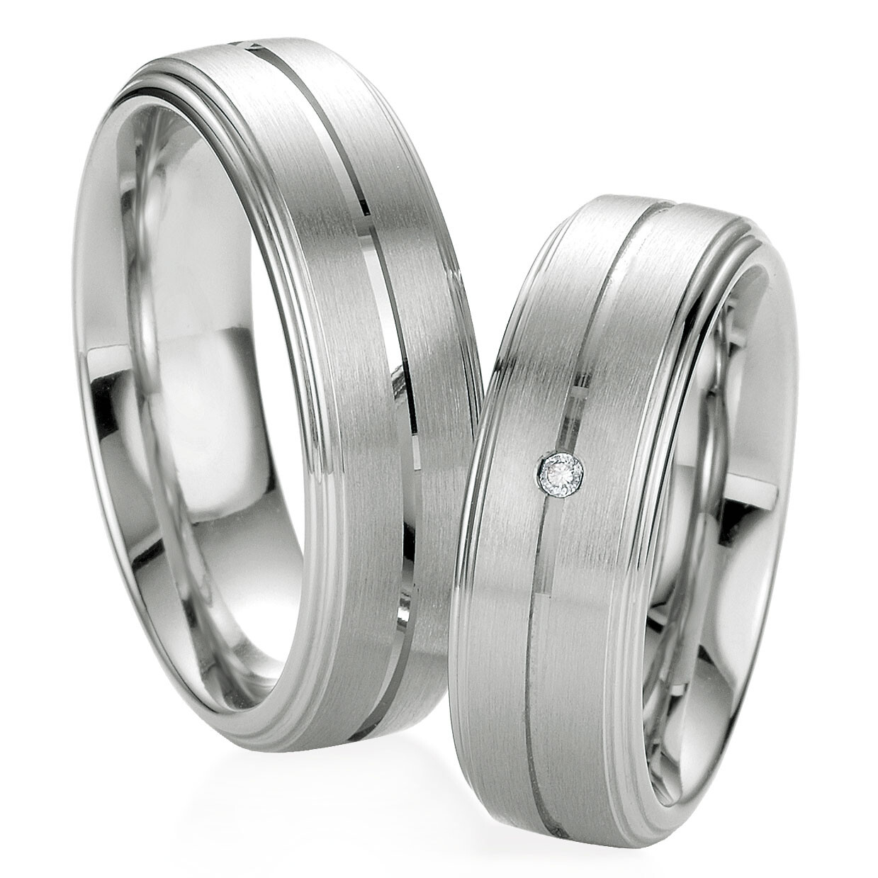 Trauringe Partnerringe 48/08045 & 48/08046 aus Silber 925