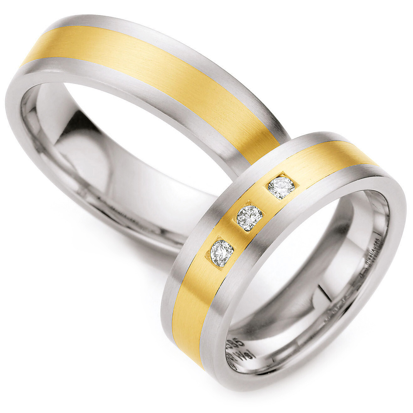 Trauringe Bicolor Gelbgold 585 & Palladium 500 TRS88RU05080GPd