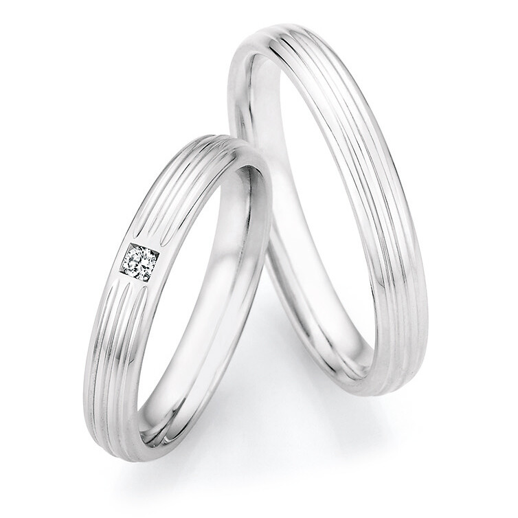 Eheringe Silber 925 Legends mit Rillen 55/33010 & 55/33020