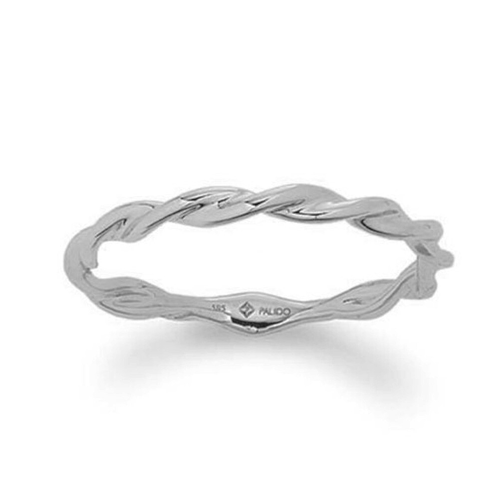 Kordelring gedreht Weißgold 585