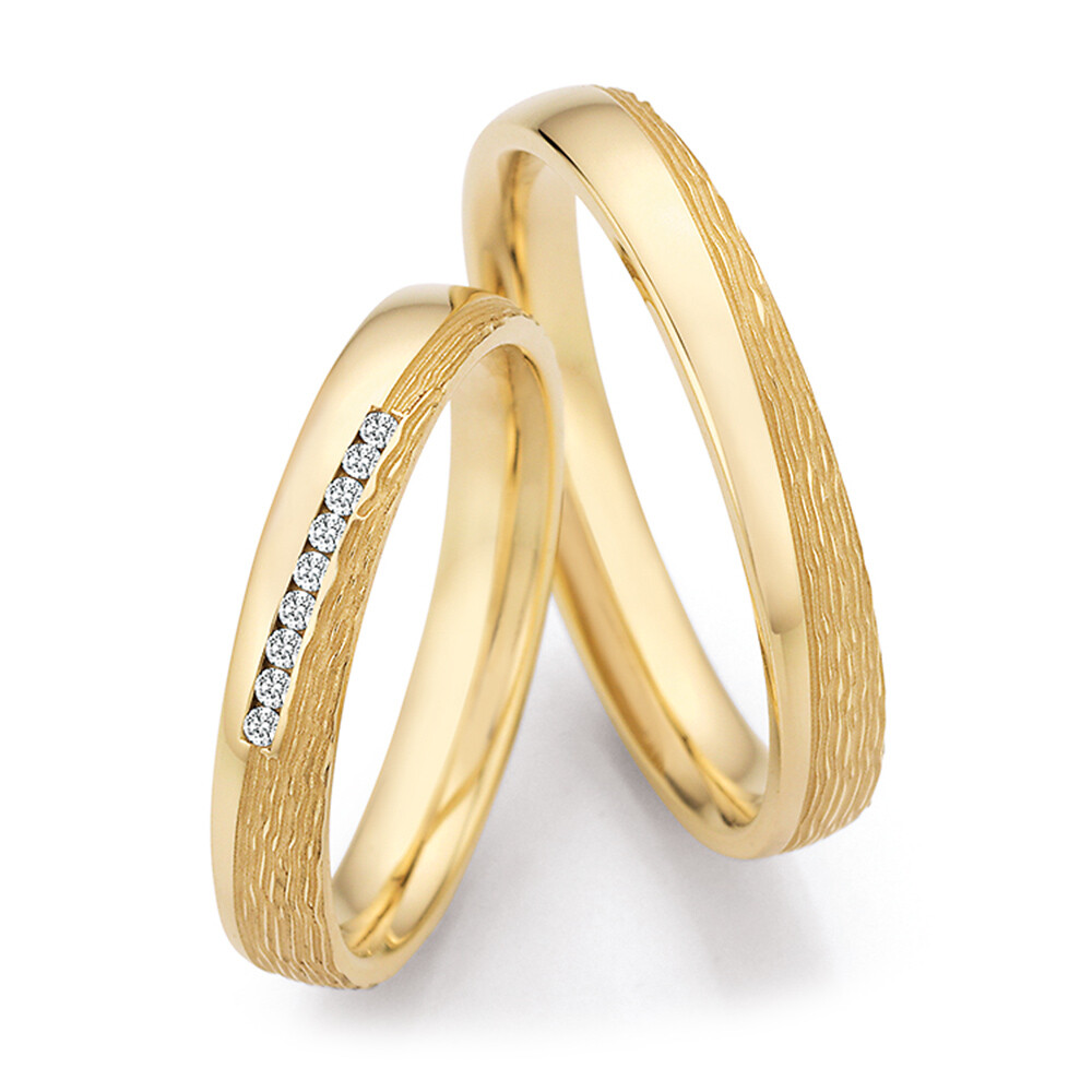 Trauringe Gelbgold Honeymoon Brillant 0.045 ct.