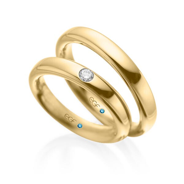 Trauringe Gelbgold Brillant F-1008-1