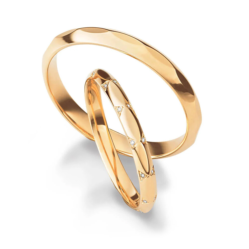 Eheringe Roségold Brillant 0,052 ct.