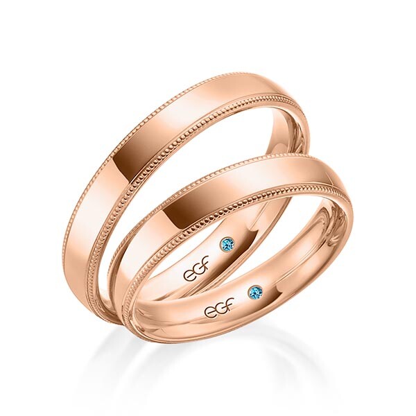 Trauringe Rotgold Perlfige F-1316-5