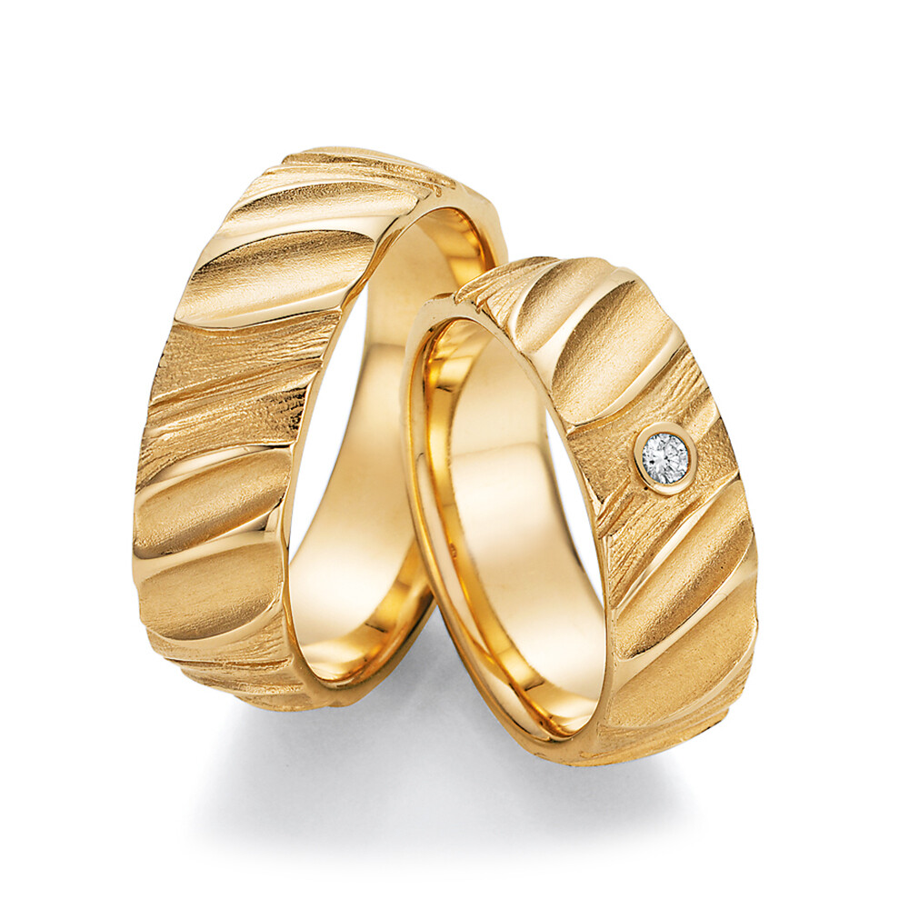 Trauringe Gelbgold Fascination Art Brillant 0,040 ct.