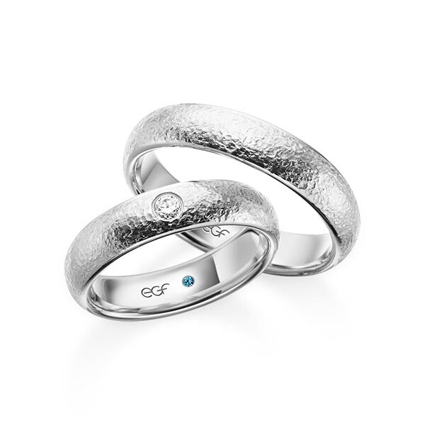 Trauringe Palladium Crushed Brillant F-1348-4