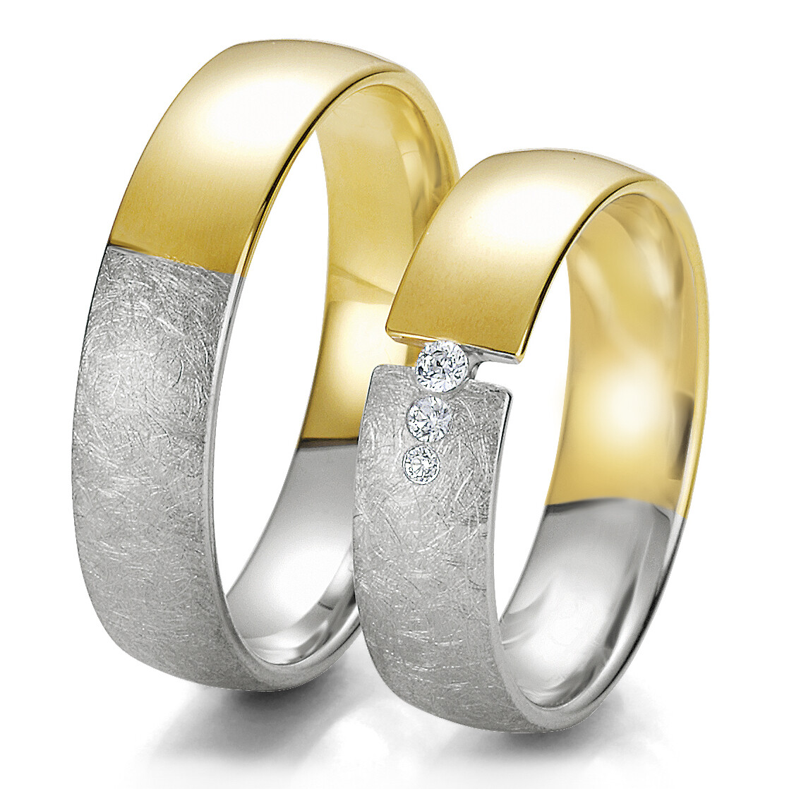 Trauringe Weißgold & Gelbgold TRS06BR237WG