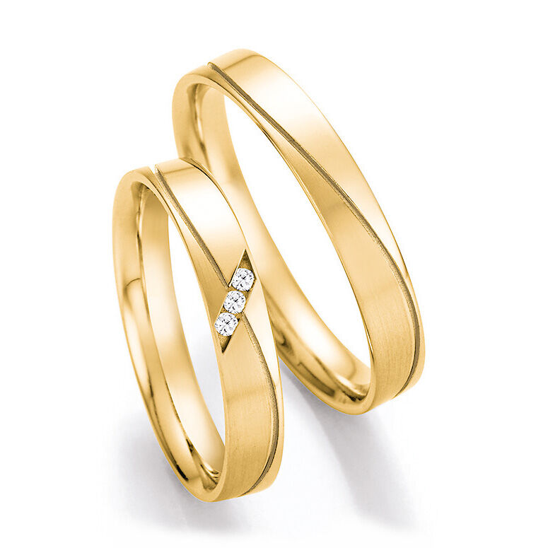 Trauringe Gelbgold Gold Brillant TRS66RU41010G