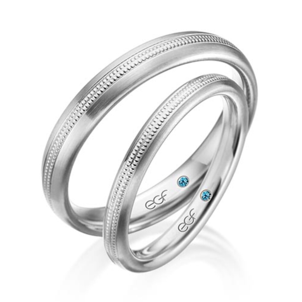 Trauringe Palladium Perlfuge F-1340-11