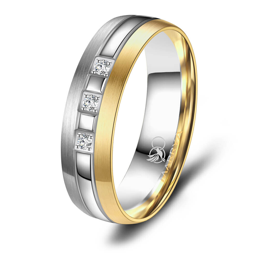 Trauringe Partnerringe Titan plattiert Zirkonia TI10