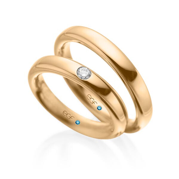 Trauringe Roségold Brillant F-1008-4