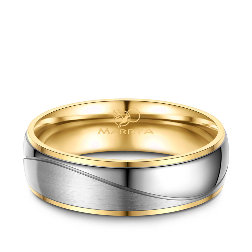 Herrenring Titan Gelb plattiert TI26