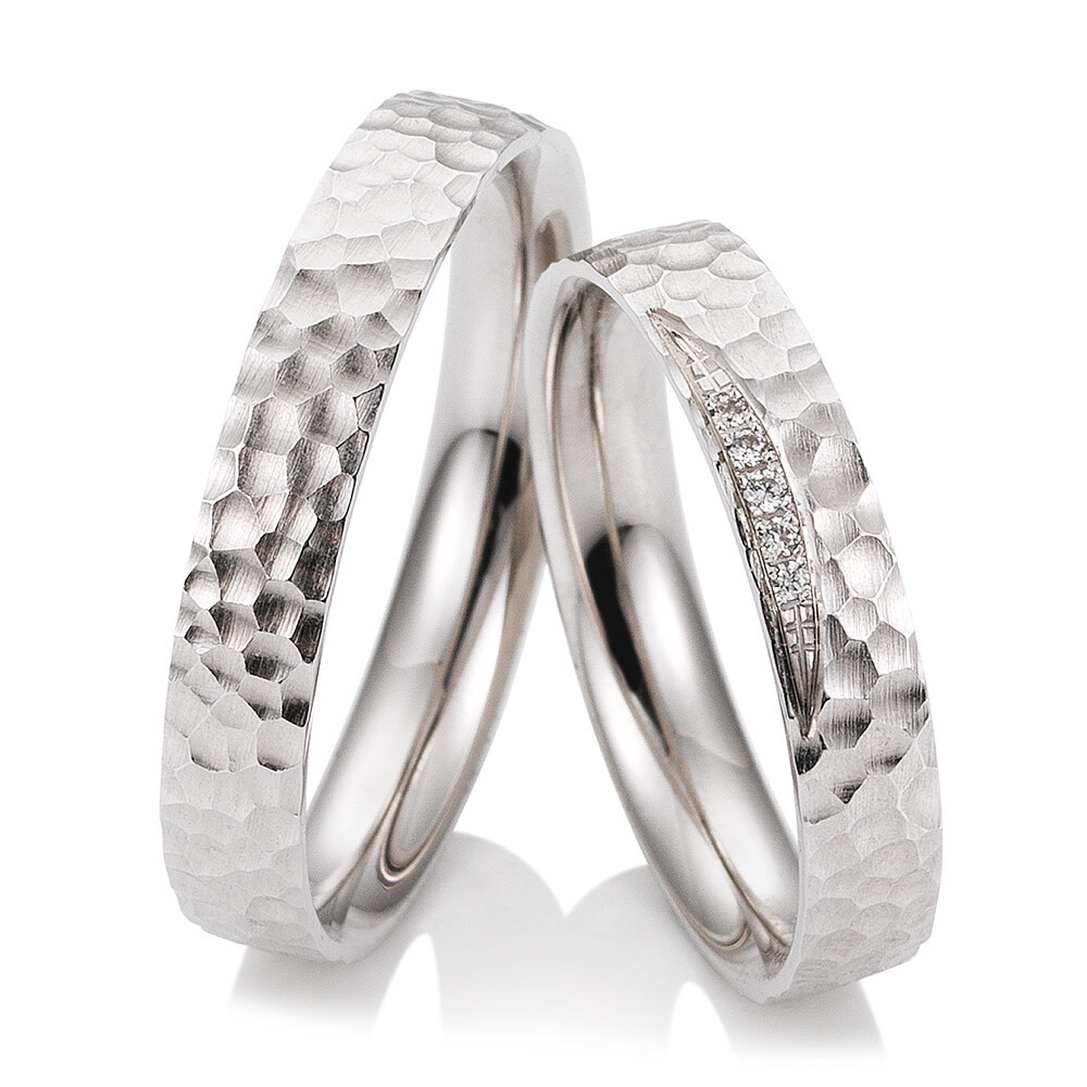 Trauringe Weißgold Wabenmeer 49/81733 & 49/81734