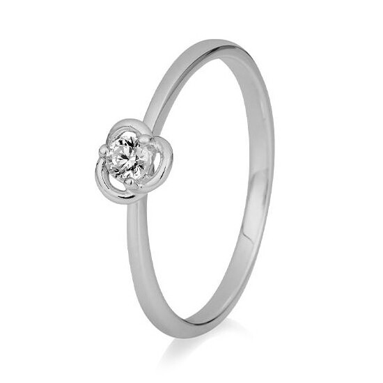 Ring mit Rosenfassung Brillant BR1531 Platin