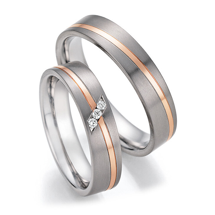 Eheringe Trauringe Titan Rotgold 585 78/10170 & 78/10180