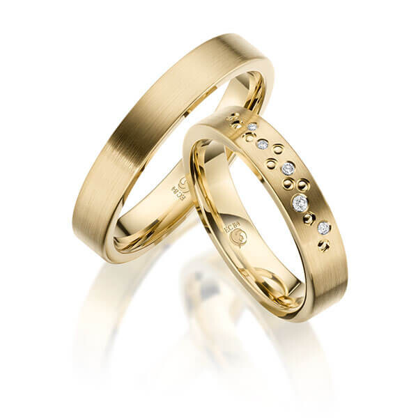 Trauringe Gelbgold Perlen RU-1635