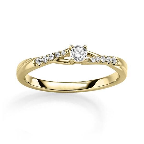 Verlobungsring Gelbgold 585 zus. 0,210ct TW/SI RU-1831