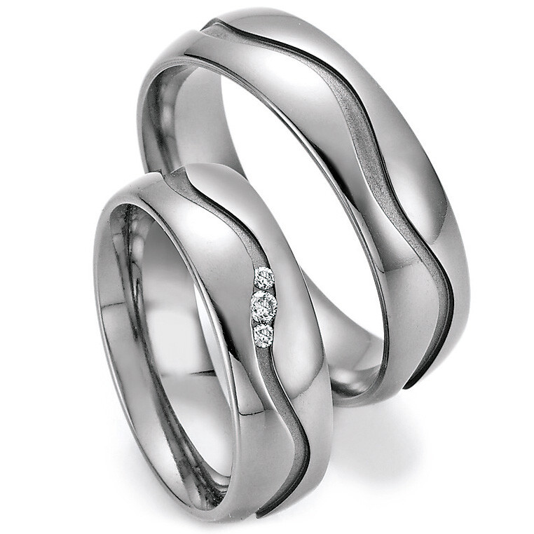 Trauringe 77/20090-060 & 77/20100-060 aus Titan