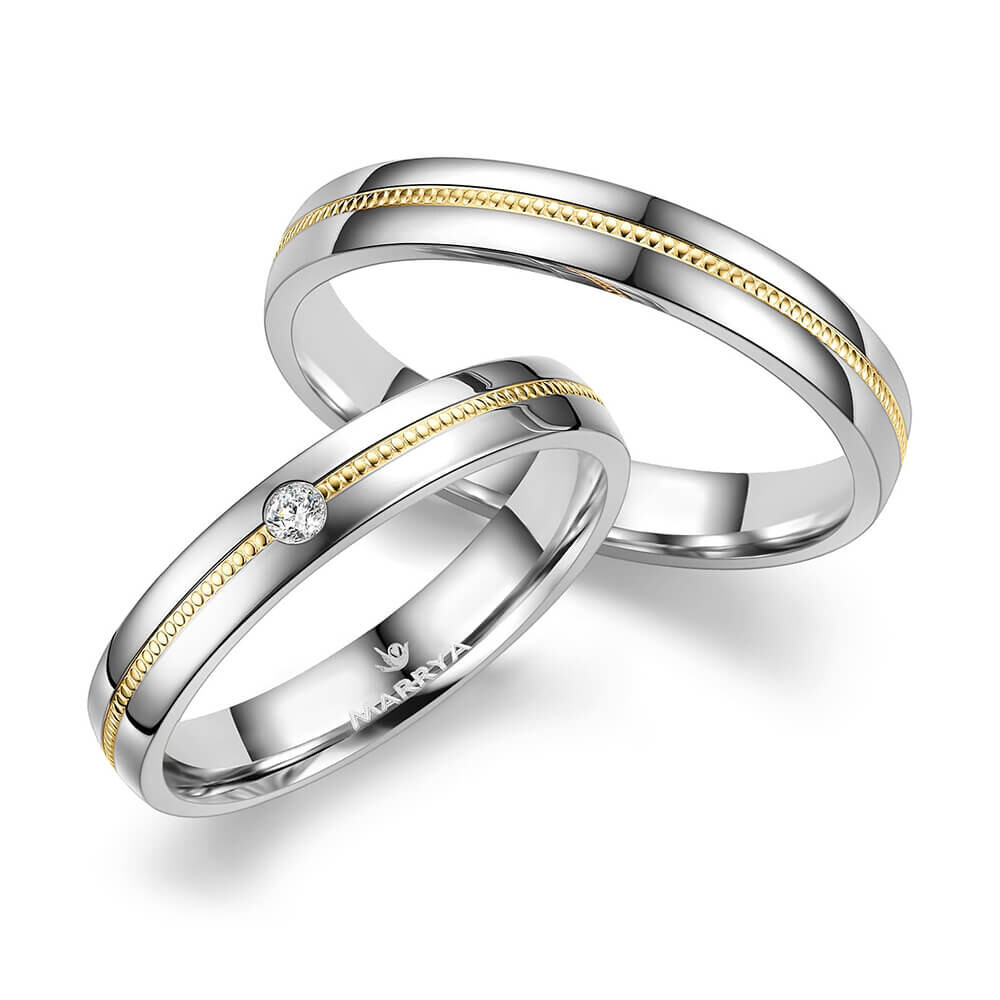 Trauringe Partnerringe Silber & Gold Zirkonia SGB06