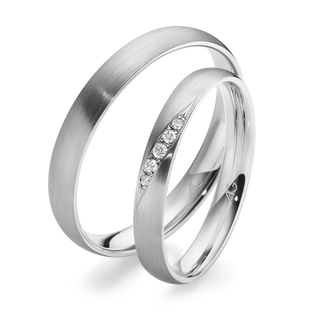 Trauringe Platin Brillant 4/28703/3 & 28703/3.5