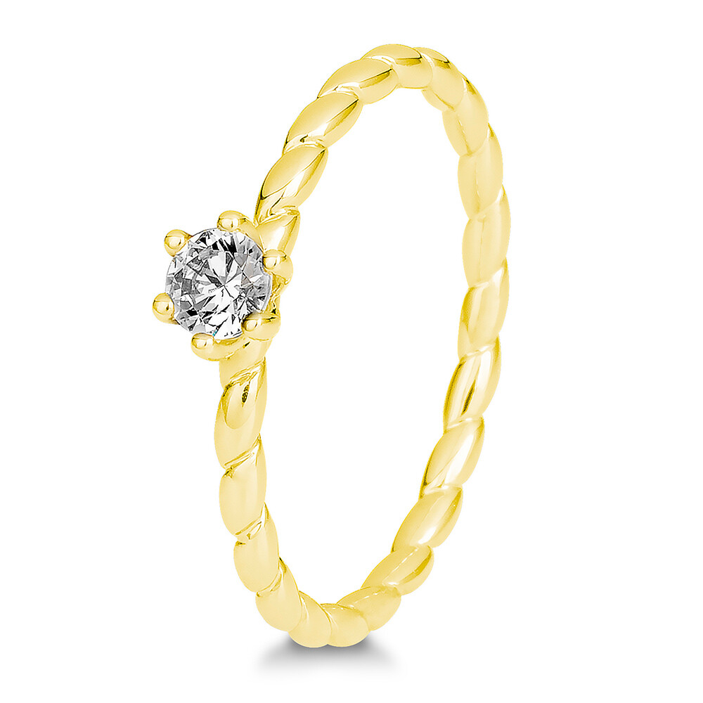 Verlobungsring Twisted BR172-9 Gelbgold Brillant