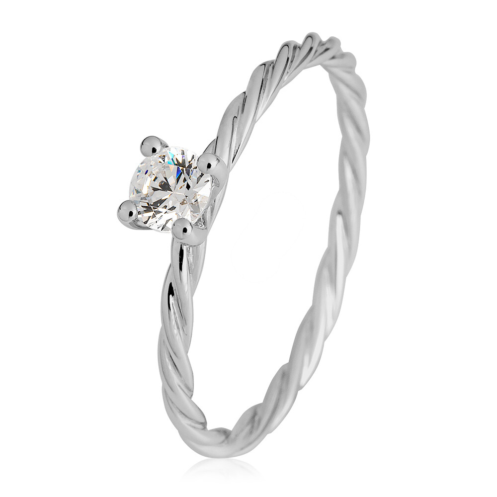 Kordelring Solitär Platin BR173-5 Brillant