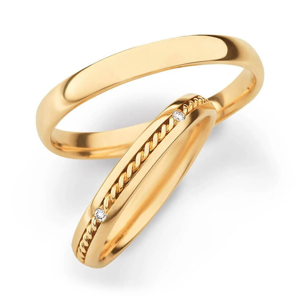 Eheringe Roségold Brillant 0,050 ct.