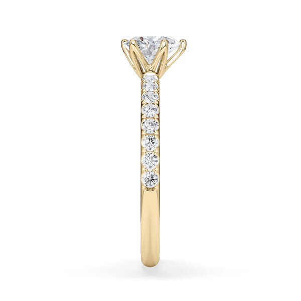 Hollywood Ring Herz Diamant Gelbgold Rubin 1887