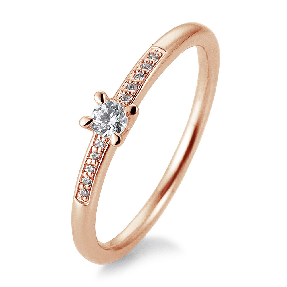 Verlobungsring Pavé Rotgold Brillant 41/85947