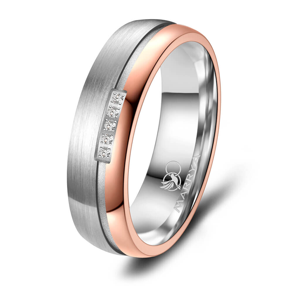 Damenring Titan Rosé Zirkonia TI16