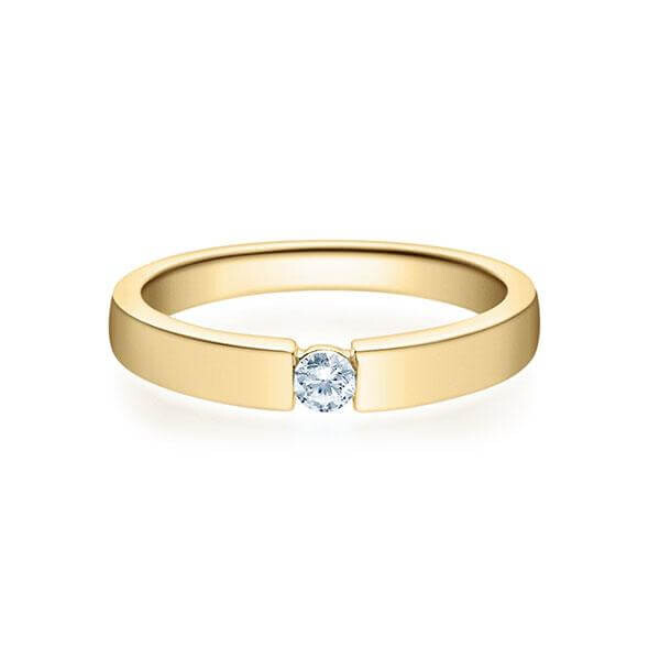 Verlobungsring Spannring 18012 Gelbgold Brillant W,SI RU-1499