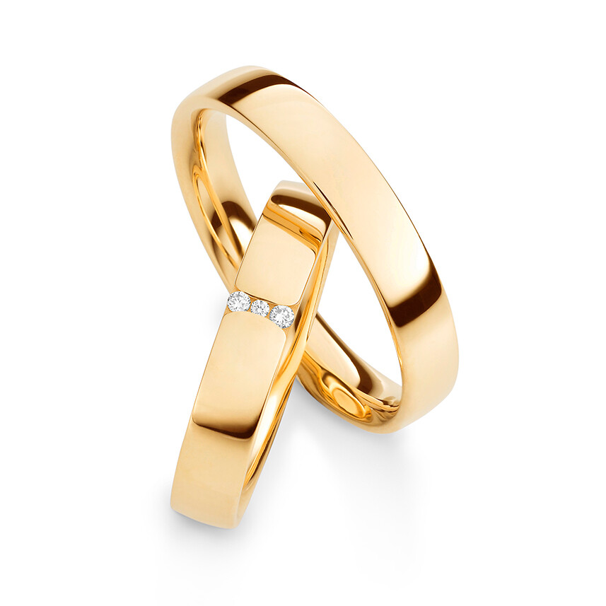 Trauringe Roségold Brillant 30326