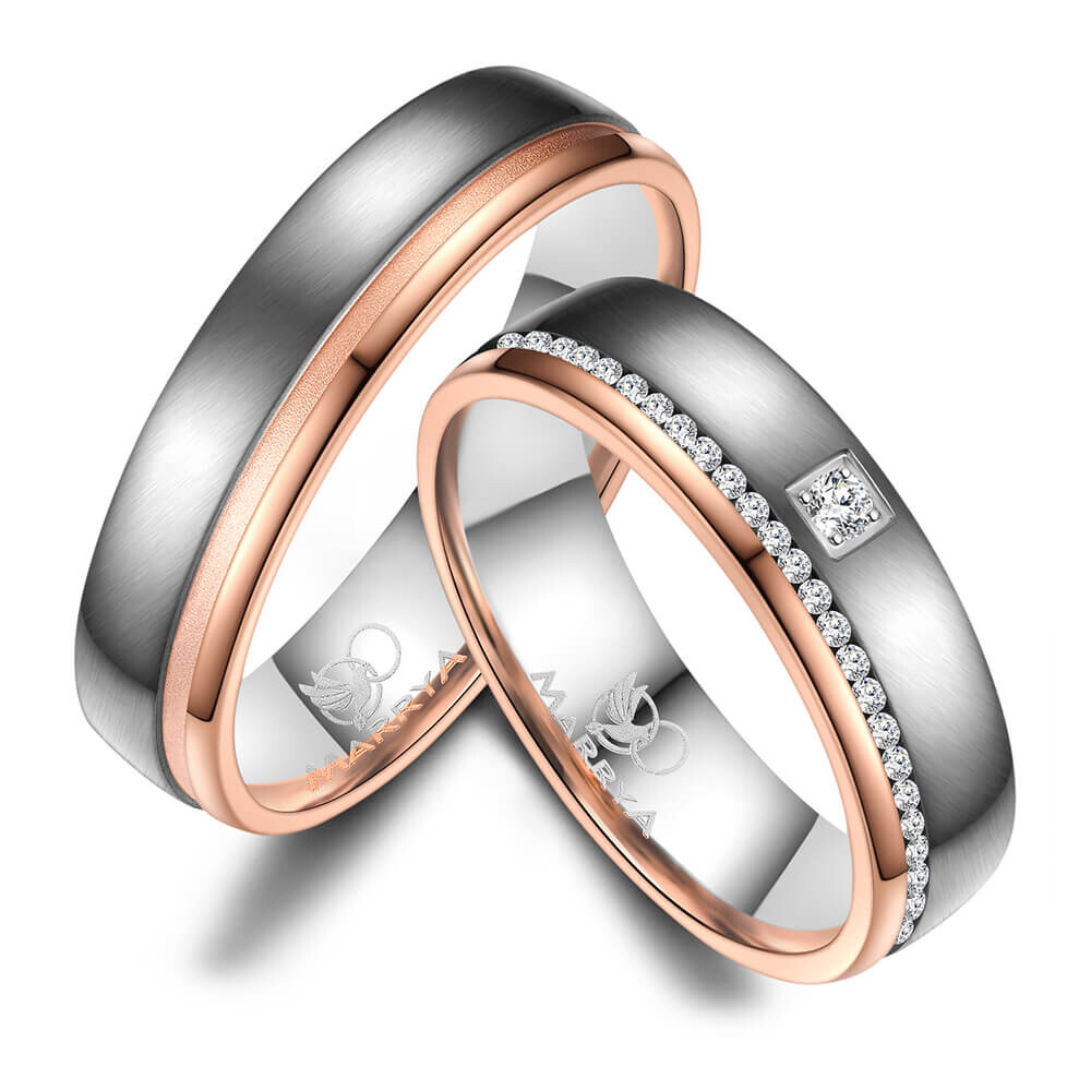 Trauringe Partnerringe Titan Roségold Marrya TI-39