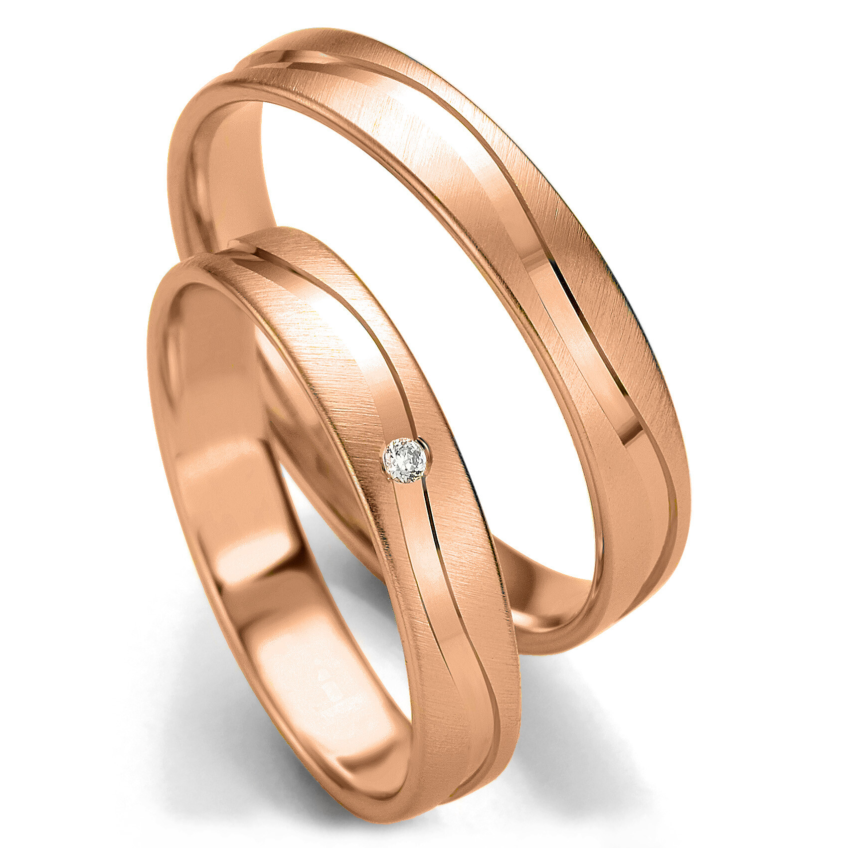 Breuning Trauringe Eheringe Rotgold Brillant TRS07BR131R