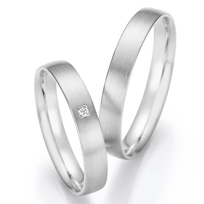 Collection Ruesch Trauringe Eheringe Weißgold Brillant 66/61090 & 66/61100