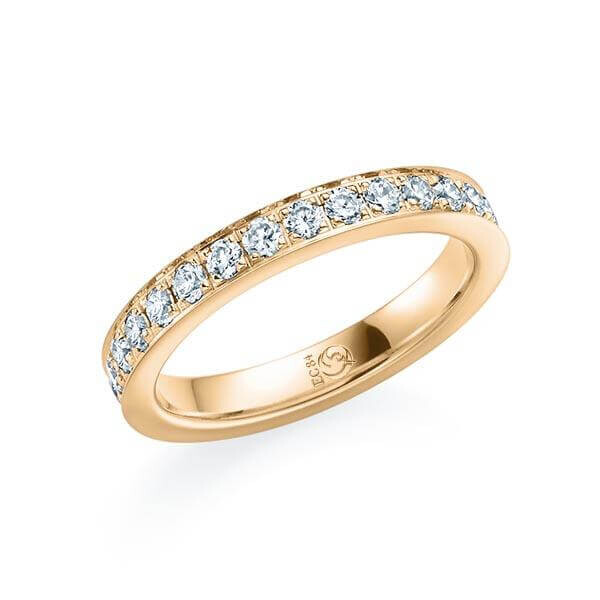 Diamantring Memoire Roségold 375 zus. 1,300ct. tw/si RU-1558