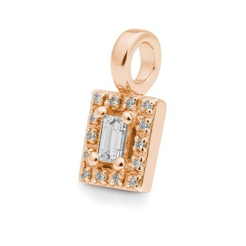 Anhänger Rotgold Baguette Brillant BR242-1