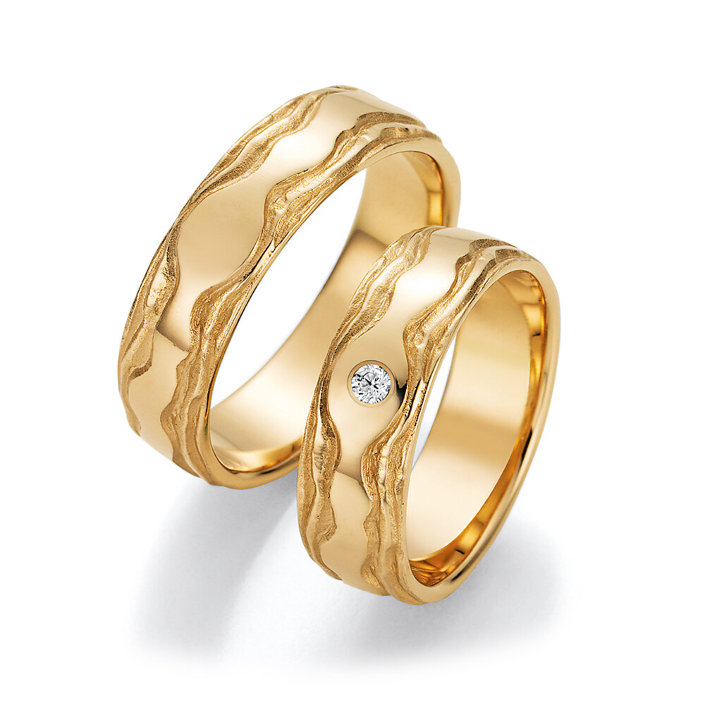Trauringe Gelbgold Fascination Art Brillant 0,045 ct.