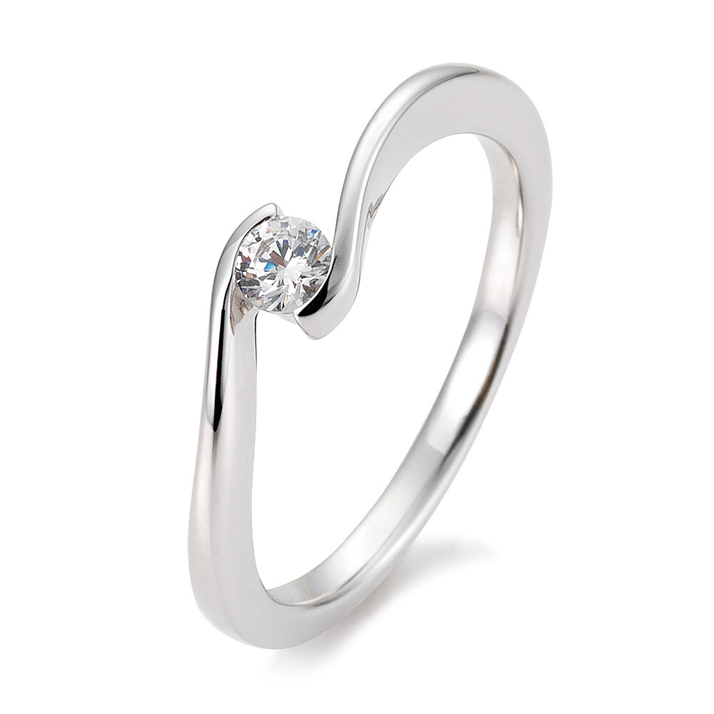 Verlobungsring Schwung BR133 Weißgold Brillant