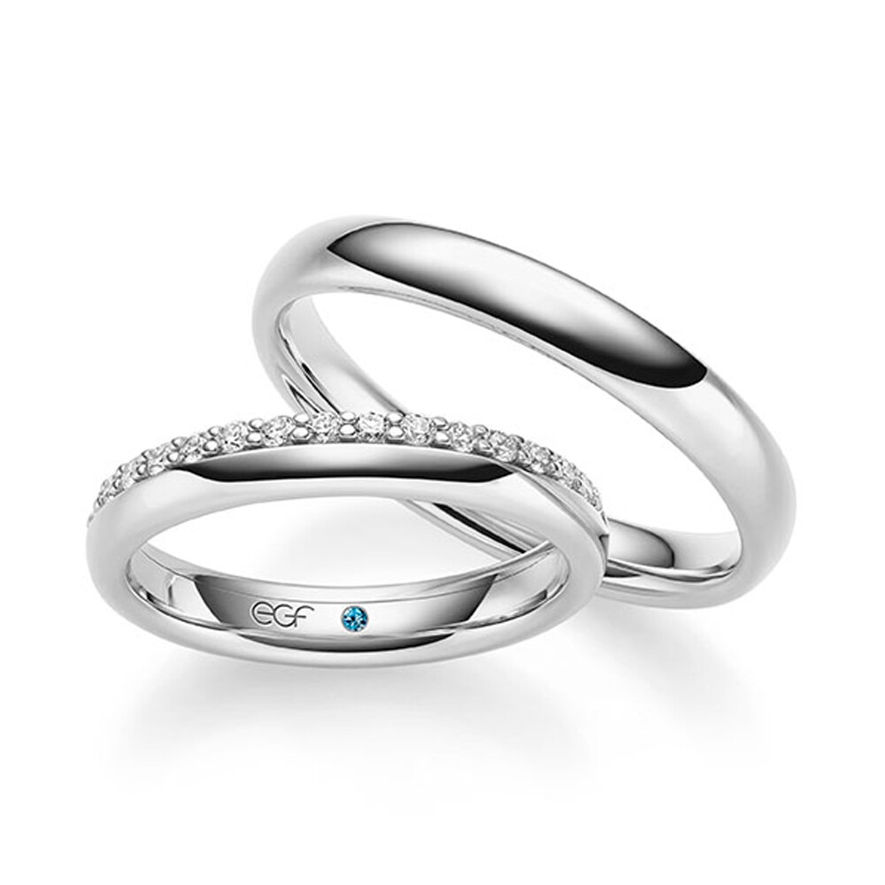 Trauringe Weißgold Brillant 0,255 ct.