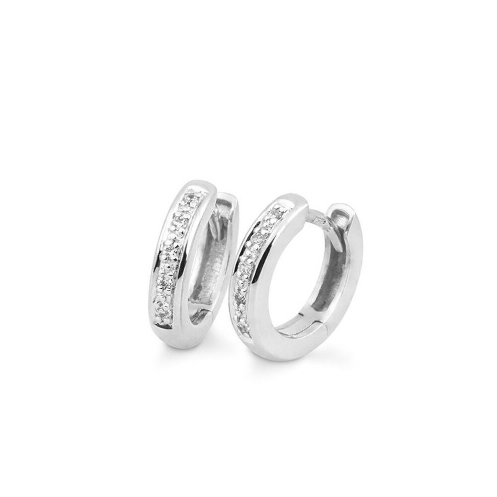 Creolen aus Weißgold BR234-1 Brillant 0,090 ct.