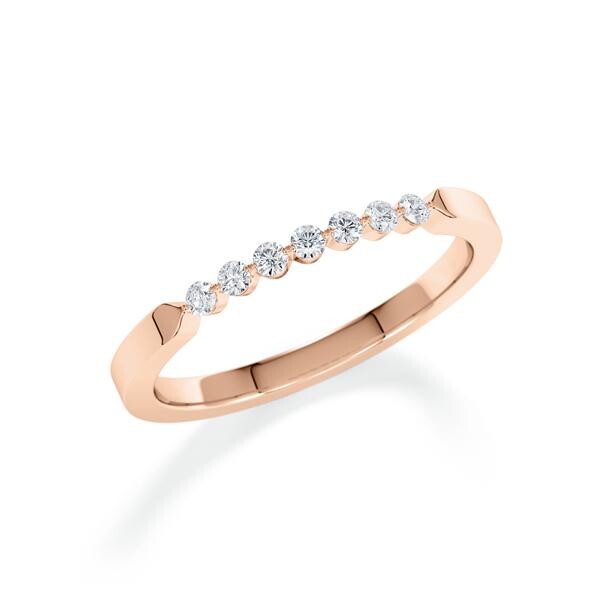 Memoire-Ring Rotgold 585 Diamant zus. 0,140 ct. tw, si RU-1801