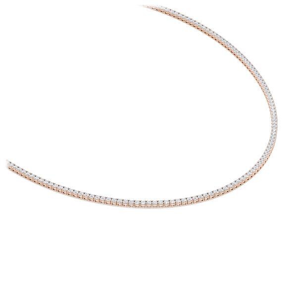 Tennis-Collier Rotgold 750 zus. 7,980ct. Diamant tw/si RU-1858