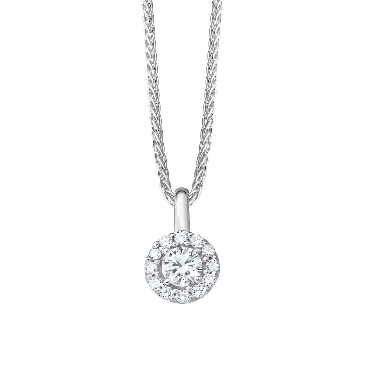 Halskette mit Anhänger Piccolina Weißgold Brillant EH002367