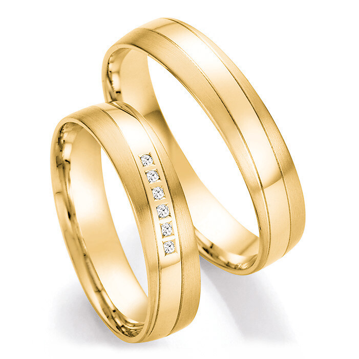 Trauringe Gelbgold Brillant CR 66/41090 & 66/41100