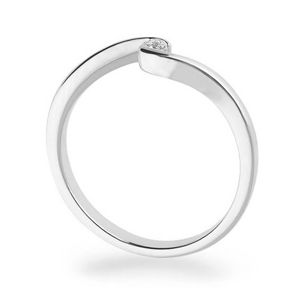 Verlobungsring Schwung BR133 Platin Brillant